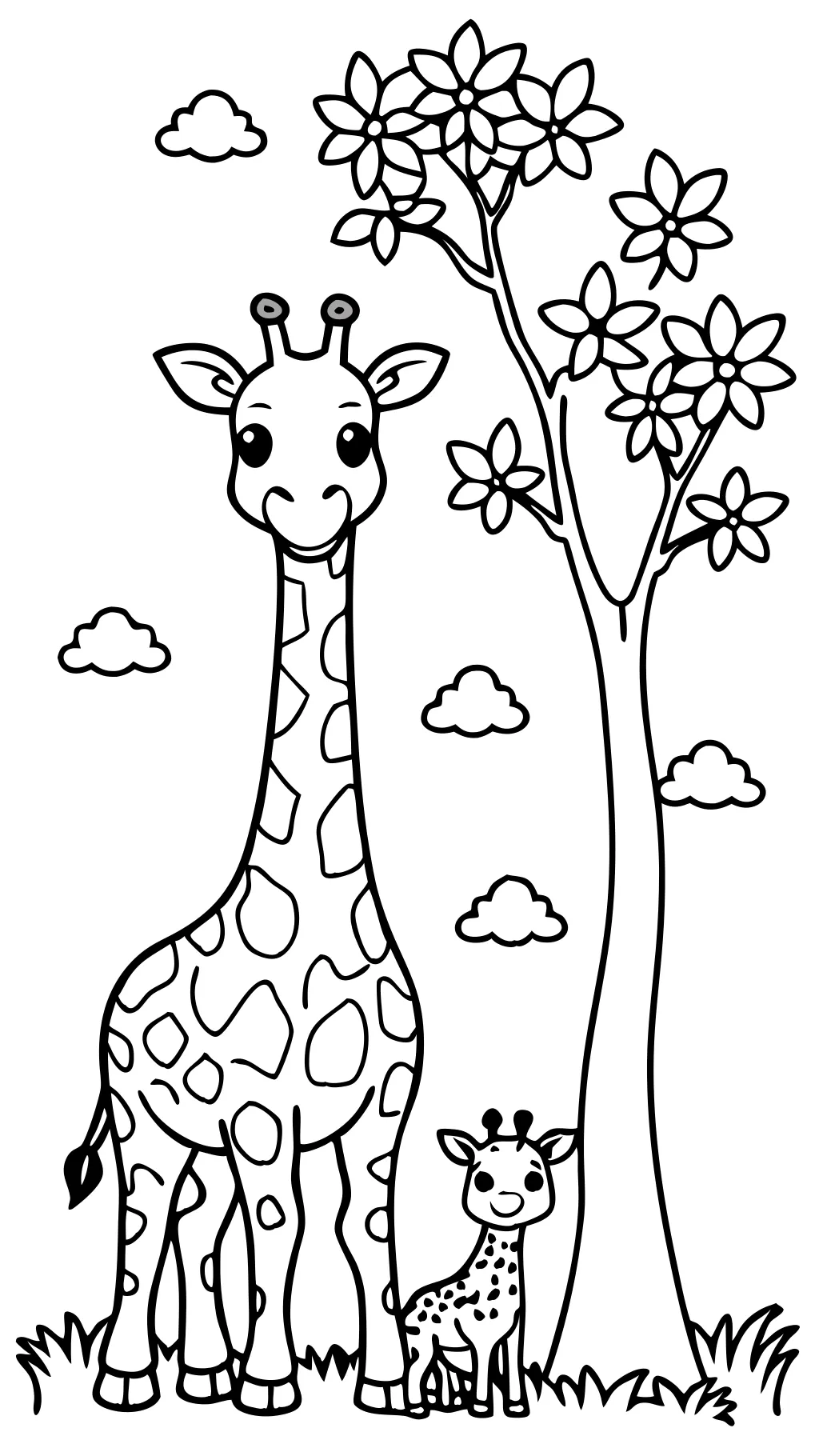 printable giraffe coloring pages